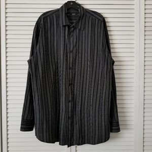 ALFANI Men's black button down shirt XL